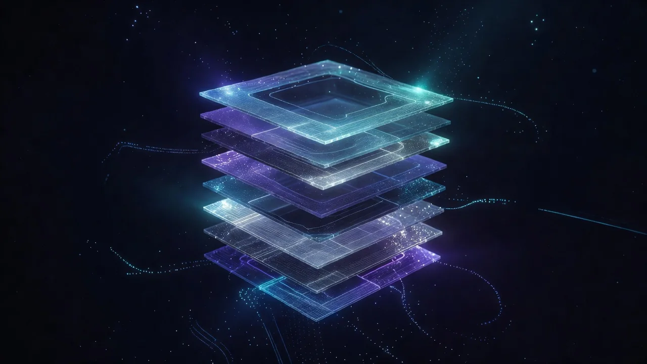 Diagram-style illustration of a GIF file broken into stacked animation frames