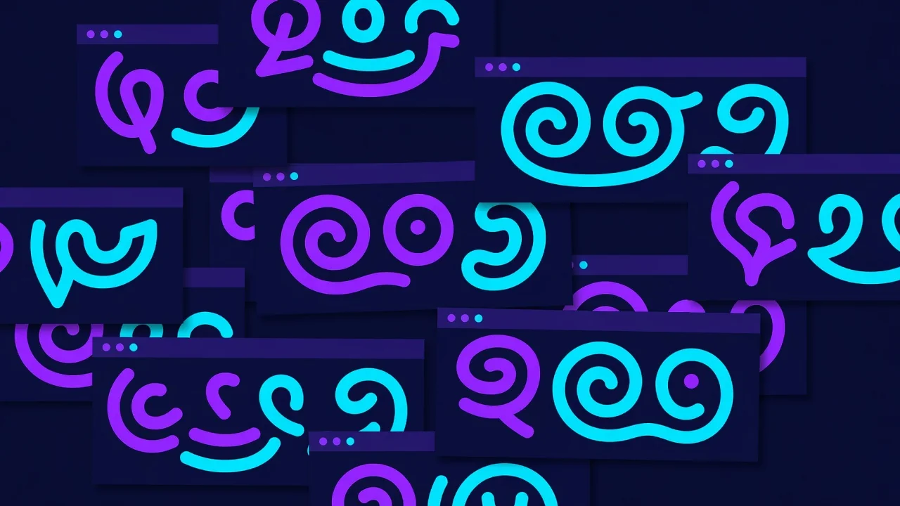 Collage of expressive looping animations used as emotional reactions in chat windows